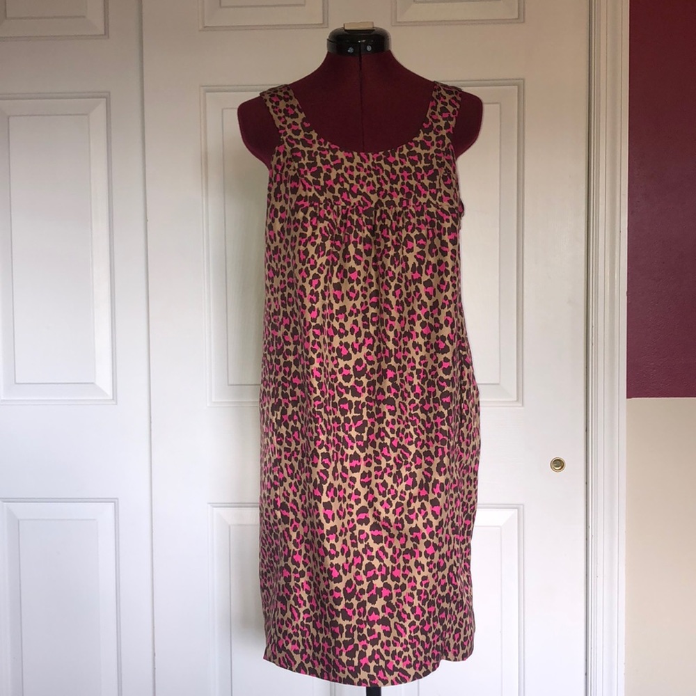 Michael Kors Pink & Brown Leopard Print Dress